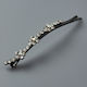 Nuova Vita 6pcs Silver Hair Pin with Flower / Strass
