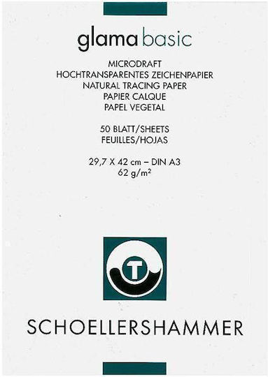 Schoeller Ριζόχαρτο Μπλοκ 50 Φύλλων A3 Διαφανές 60gr 29.7x42εκ.