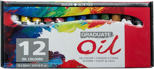 Daler Rowney GRADUATE OIL Λαδομπογιές 12ml Πολύχρωμες Σετ 12τμχ