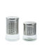 Karvounis Set of 2pcs Jars Coffee with Lid Glass Silver