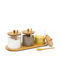 Relaxdays Set 3 Bucăți Vaze Utilizare Generală cu Capac și Suport Sticlă Transparent 12x31x12cm 3 Bucăți