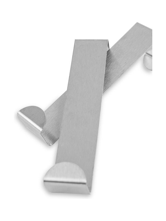 General Trade Door Hook Single Slot Metallic 13.2x2.5x2.5cm 2 Pieces