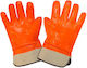 Sicherheitshandschuhe Orange PVC