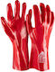 Active Gear Waterproof Safety Gloves Red PVC Cotton