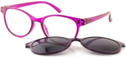 Michael Pachleitner Group Clip On Ochelari De Citit Pentru Femei +1.00 În Culoare Fuchsia KLH156-1