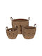 Wicker Decorative Baskets Set 3pcs