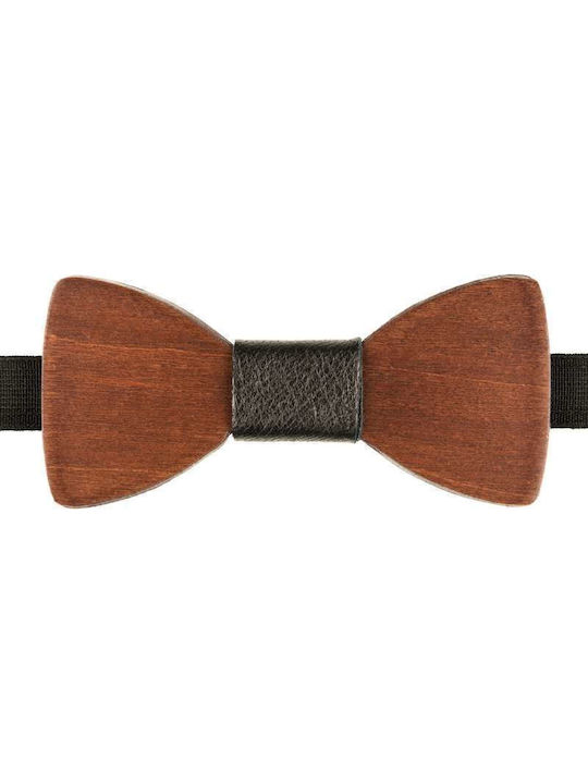 Mom & Dad Wooden Bow Tie Brown