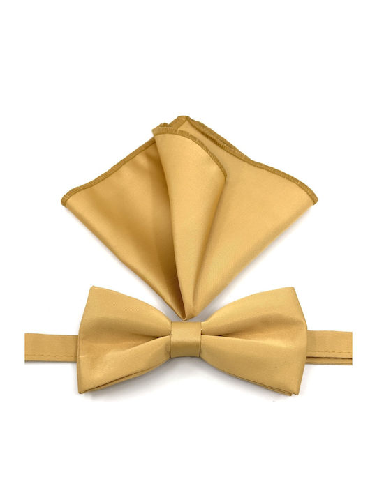 Legend Accessories Bow Tie Set with Pochette Gold