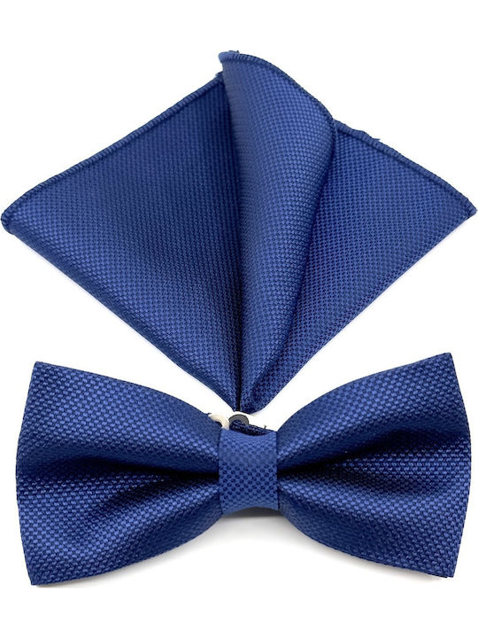 Legend Accessories Bow Tie Set with Pochette Blue