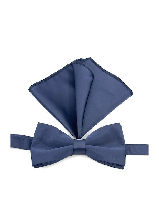 Legend Accessories Bow Tie Set with Pochette Blue