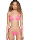 Bikini Slip με Κορδονάκια Ροζ