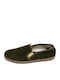 Stoff Herren Slip-Ons Grün