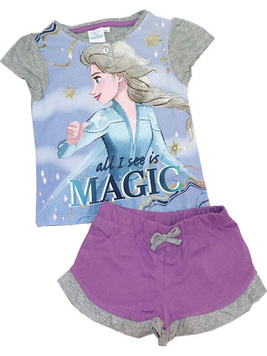 Disney Kids' Pajamas Summer Gray Frozen