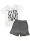 Marvel Kids' Pajamas Summer Cotton White