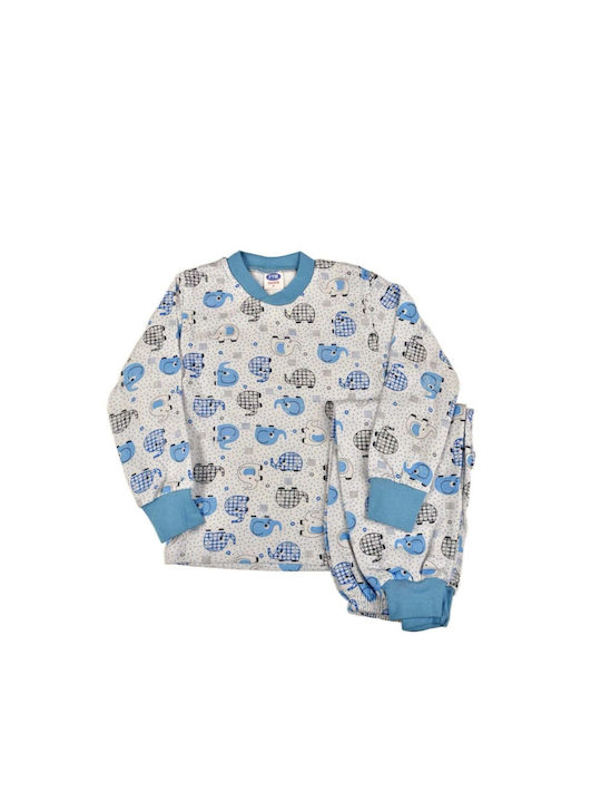 Jokers Set Top & Bottom Kids Winter Pyjamas Beige