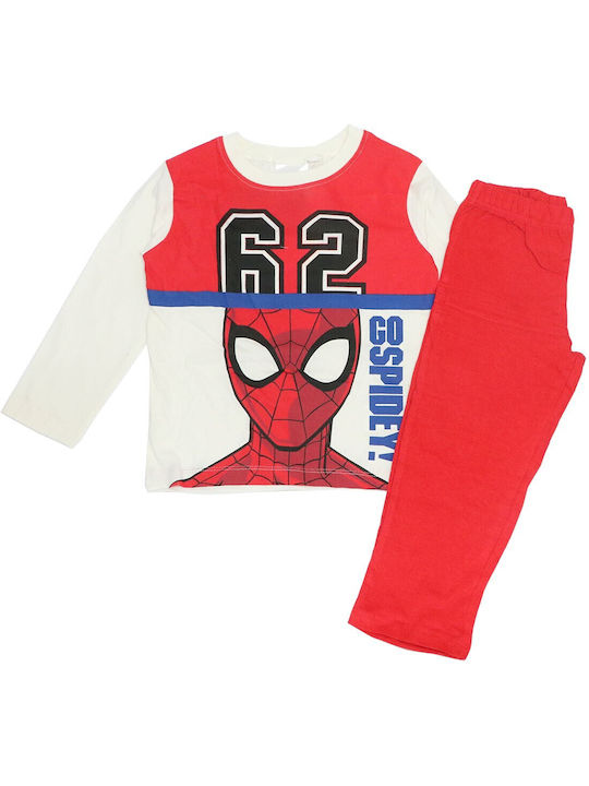 Marvel Set Top & Bottom Kids Cotton Pyjamas Red