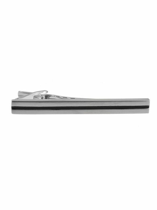 Amor Amor Steel Tie Clip Silver 6.4x0.7cm