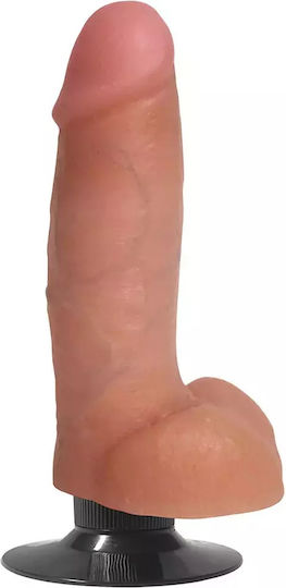 Curve Toys Vibrating Dildo Balls Realistic Vibrator 18cm Flesh
