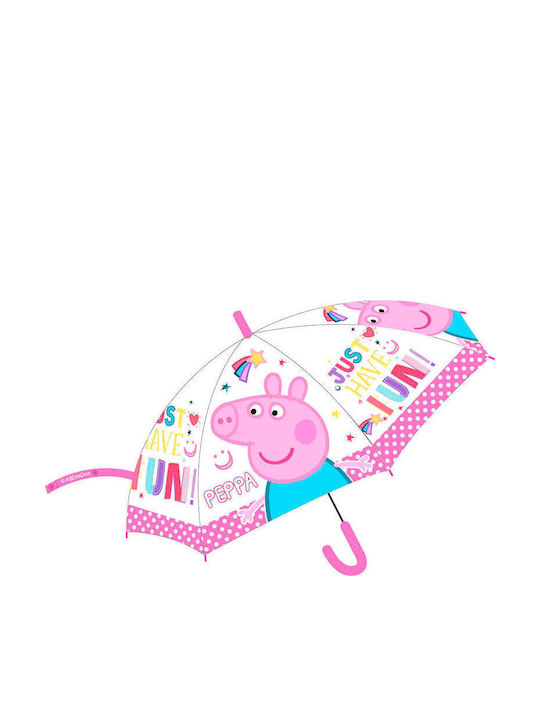 Peppa Pig Umbrelă Pentru Copii Baston Automat Albă 44cm