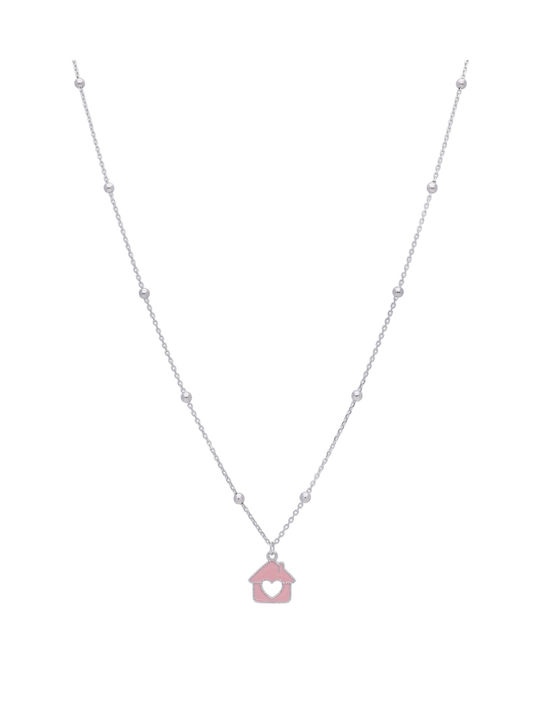 Marea Silver Chain Kids Necklaces Heart D02407/AK