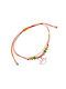 Abadianakis Kids Bracelet Macrame from Silver with Stones