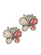 Kiriakos Gofas Kids Earrings Studs Butterflies from Silver