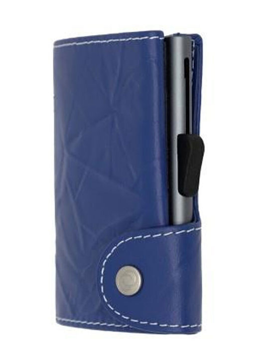 Leder Herren Geldbörse Karten mit RFID Blau
