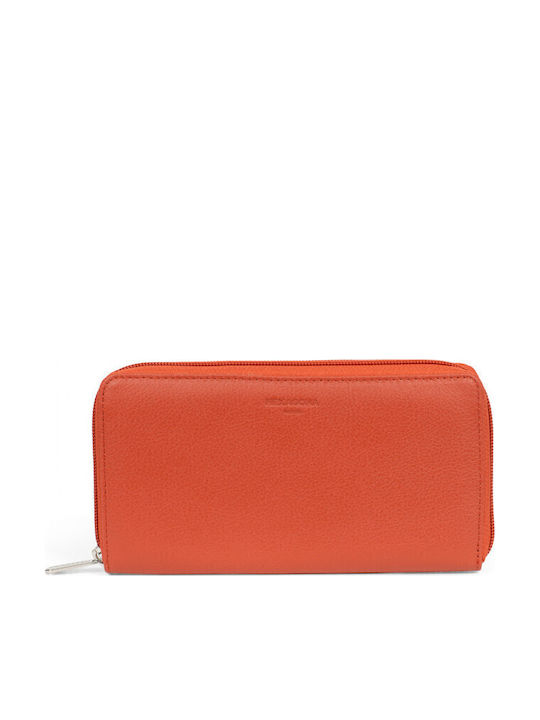Hexagona Small Leather Women's Wallet Orange