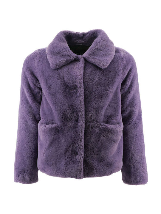 Oakwood Women's Short Fur Purple