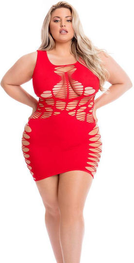 Pink Lipstick Lingerie Sexy Φόρεμα Κόκκινο