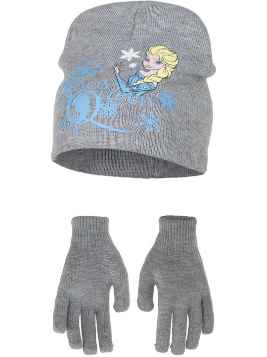 Disney Frozen Queen Kids Beanie Set with Gloves...