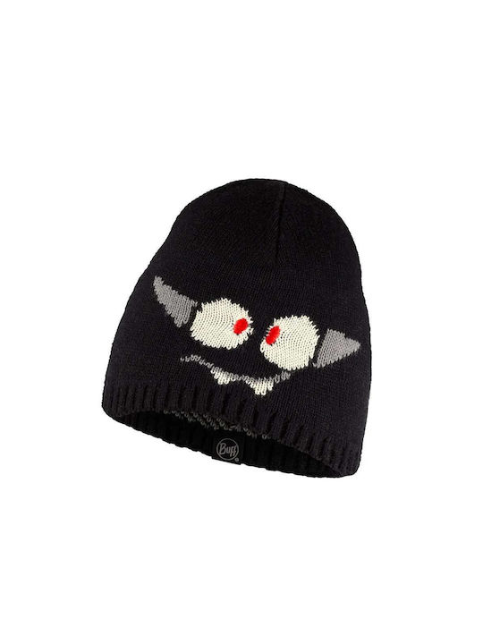 Buff KNITTED Kids Beanie Knitted Black