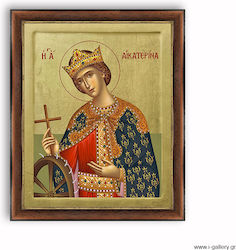 I-gallery Εικόνα Αγία Αικατερίνη Ξύλινη 54x66εκ.