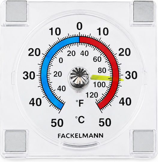 Fackelmann Indoor Thermometer Window Plastic Self-Adhesive 7.5cm