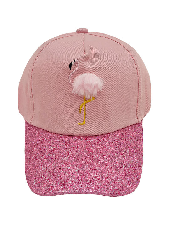 Gift-Me Παιδικό Καπέλο Jockey Υφασμάτινο Ροζ