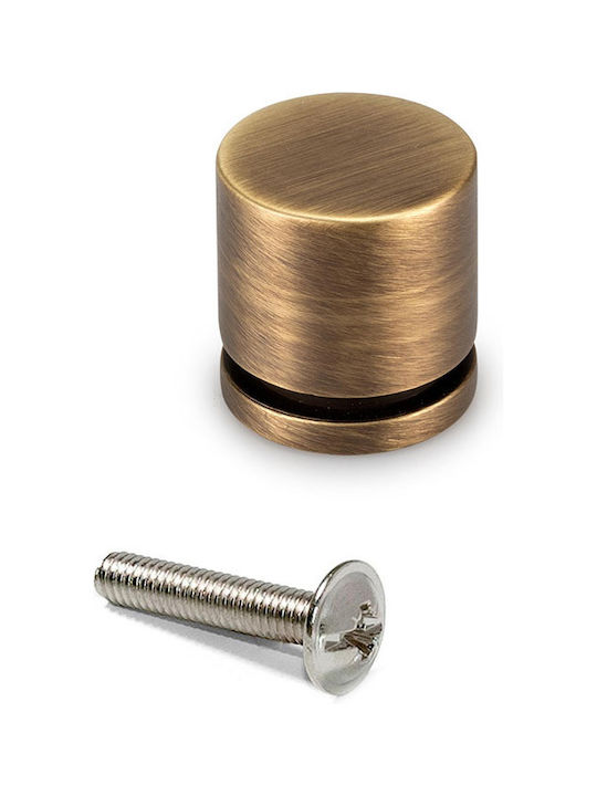 Emuca Antique Knob Furniture made of Metallic in Gold Color D25mm 9359555 1pcs