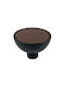 Viefe Buton Mobilier din Zamak & Lemn în Culoare Negru Φ45mm 0489045NM222 1buc
