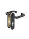 Thirard Lever Middle Door with Plate Pair (Center Distance 72mm) Black