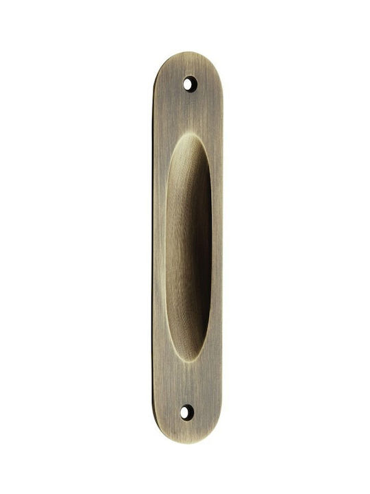 Zogometal Door Flush Handle with Bronze Hole 158mm (Hole Centers 132mm)