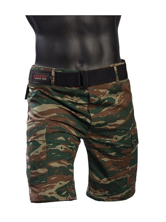 Survivors Militärshorts Griechisch in Khaki Farbe