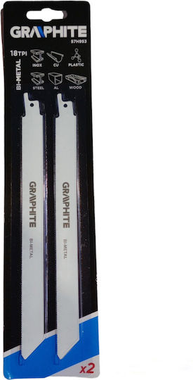 Graphite Jig Saw Blade for Metal and Wood 225mm 5pcs 57H953