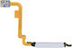 Fingerprint Sensor Flex Cable Καλωδιοταινία με σε Λευκό χρώμα για Redmi Note 10s
