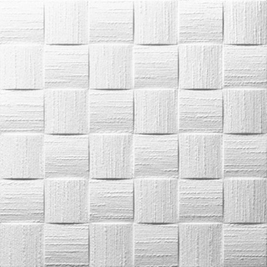 3D Πάνελ Τοίχου Αυτοκόλλητο Λευκό 50x50εκ. 3D Πάνελ Τοίχου Αυτοκόλλητο Λευκό 50x50εκ.
