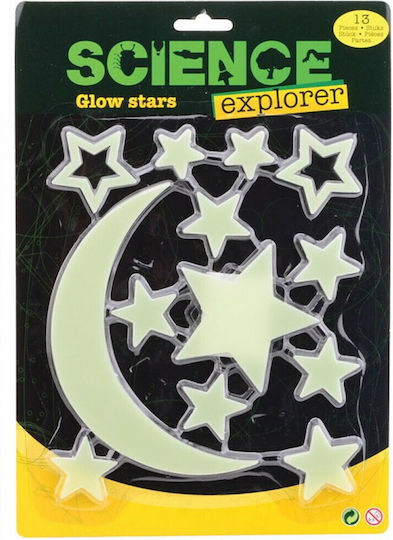 Anelixi Kids Glow-in-the-Dark Wall Sticker Explorer 21.5x1cm 13pcs
