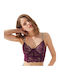 CottonHill Women's Bralette Bra Purple