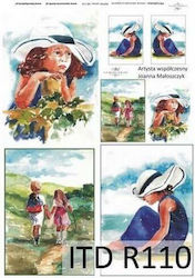 ITD Collection ITD 21x29cm Ριζόχαρτο Decoupage