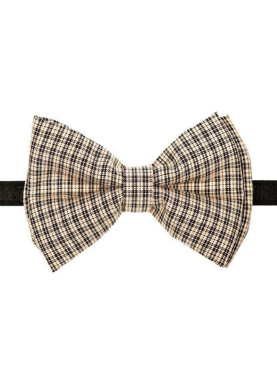 Mom & Dad Kids' Fabric Bow Tie Beige