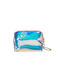 Beautifly Plastic Coins Wallet for Girls with Zipper and Keychain Turquoise