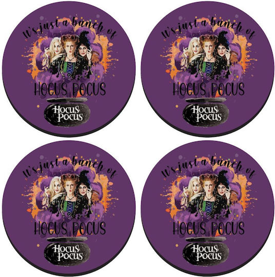 Koupakoupa Заоблено Сувенир Дърво Лилав 4бр