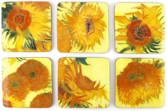 Lanzfeld Untersetzer Hölzernes Mehrfarbig 10,5x10,5cm 6 Stück